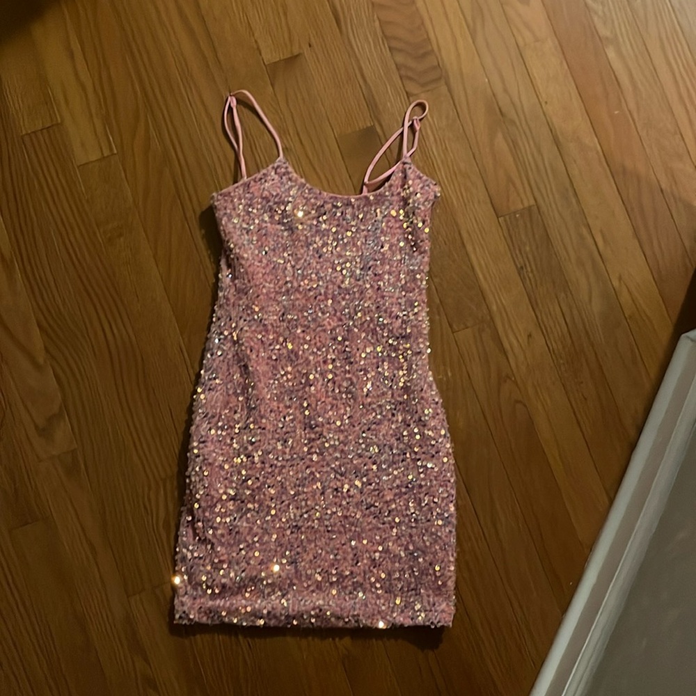 Lucy in the sky sparkling pink dress size S